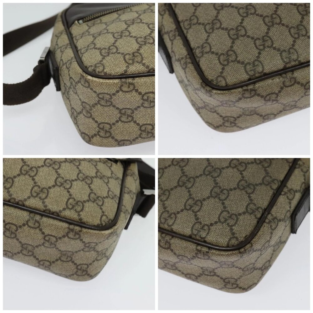GUCCI GG Supreme Shoulder Bag PVC Beige Gold - Picture 16 of 16